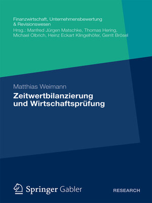 cover image of Zeitwertbilanzierung und Wirtschaftsprüfung